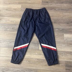 USA Olympic Windpants Women’s Sz L Navy  Nylon 90s Vintage Activewear Athletic